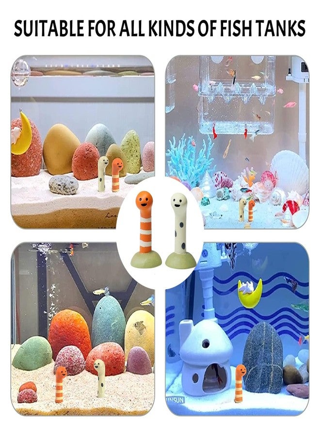 Pmeixcy 2 PCS Fish Tank Accessories,Mini Aquarium Ornaments,Cute Resin Creative Submerged Moray EEL Aquarium Decoration Fish Tank Landscape Decoration for Freshwater Saltwater. - Image 5